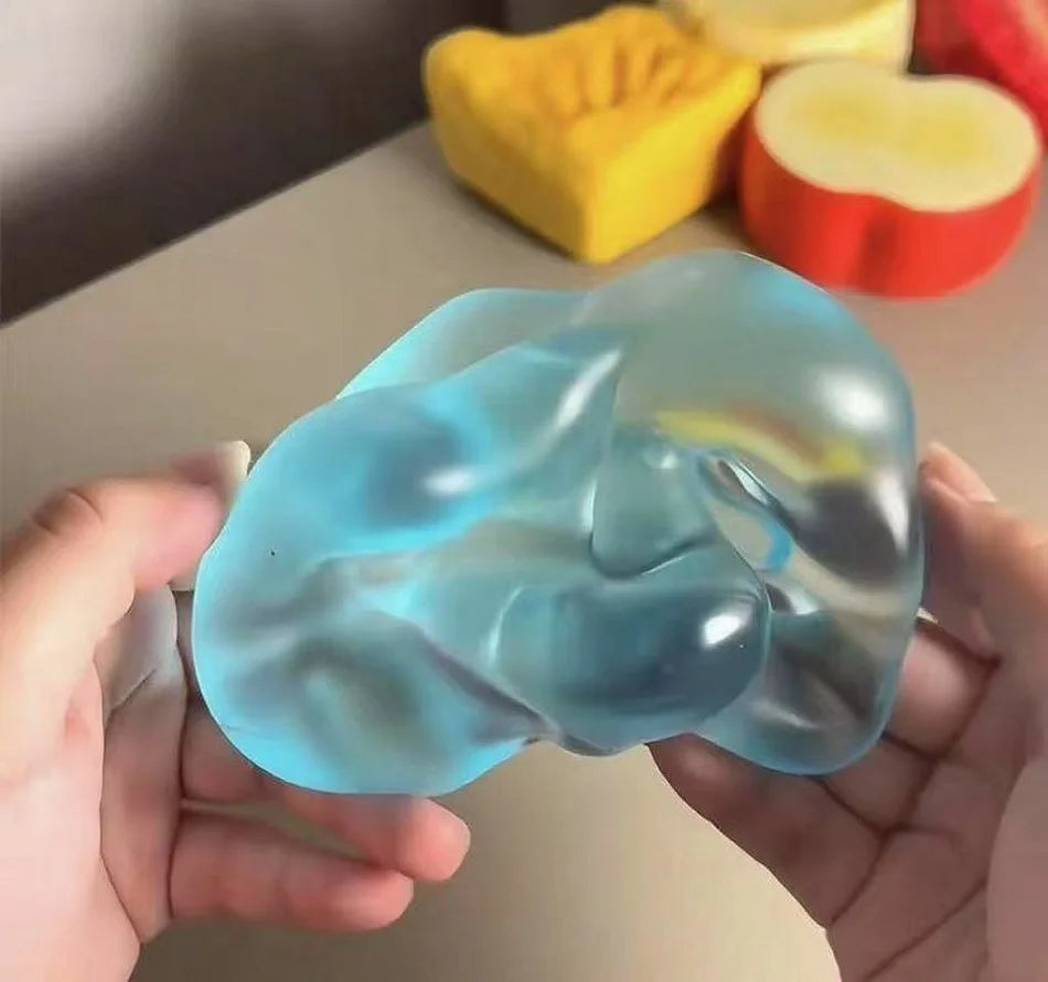 Squishy Green or Blue Apple Stress Ball Soft Fidget Sensory Toy