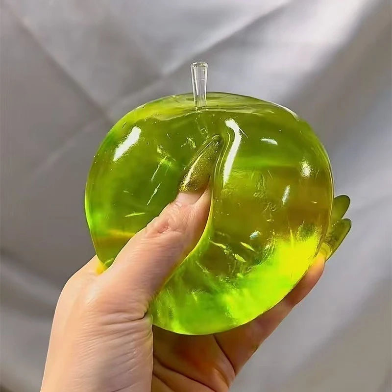 Squishy Green or Blue Apple Stress Ball Soft Fidget Sensory Toy
