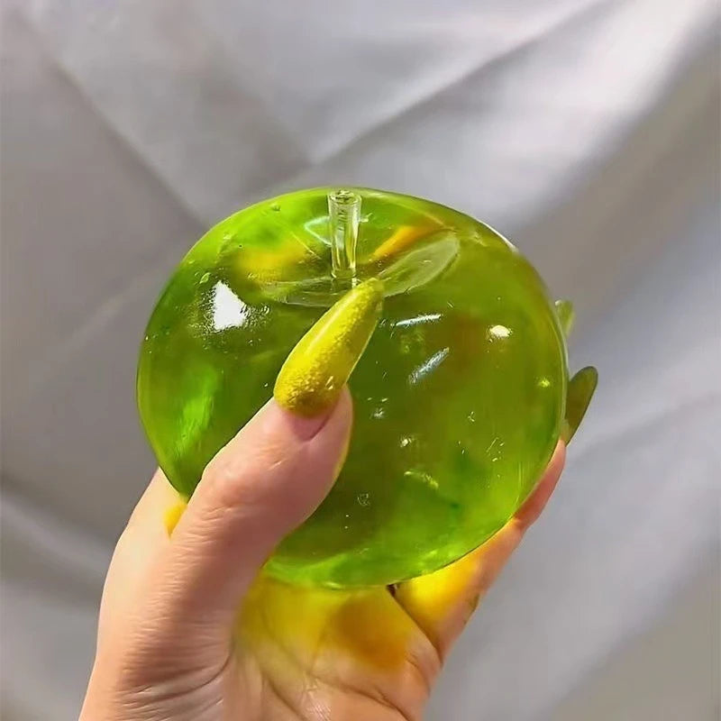 Squishy Green or Blue Apple Stress Ball Soft Fidget Sensory Toy