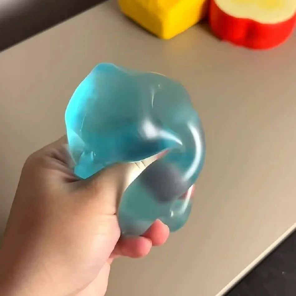 Squishy Green or Blue Apple Stress Ball Soft Fidget Sensory Toy